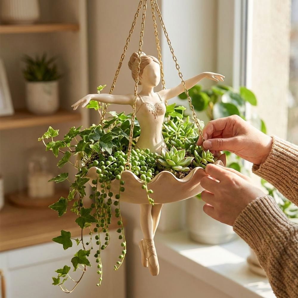 Resin Ballet Dancer Hanging Pl - đánh giá và giá Plant Parent